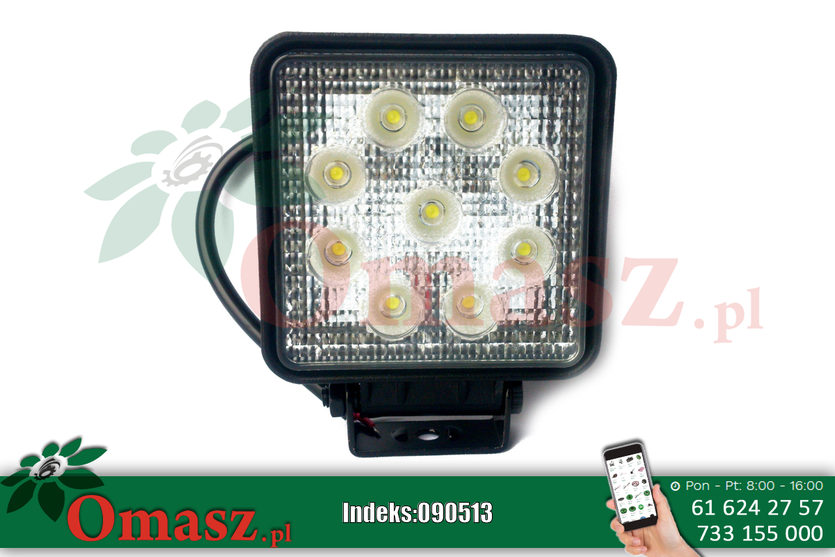 Lampa robocza 9 LED 27W 2200Lm