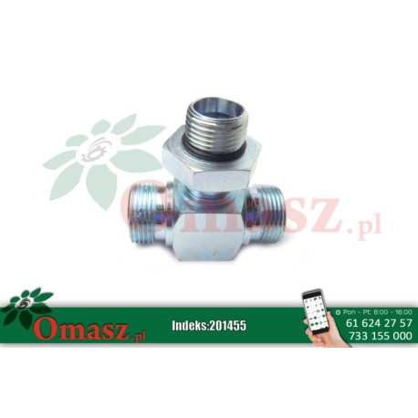 Trójnik hydrauliczny BBB 2*22/18  18 do kontry