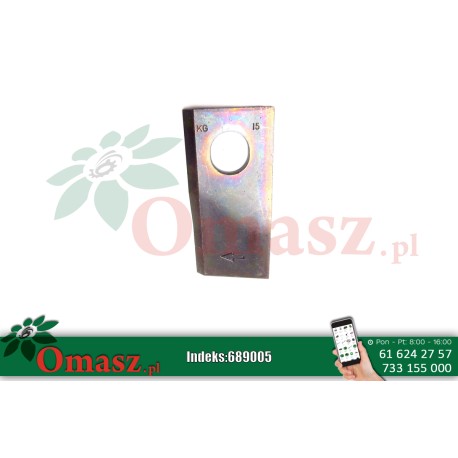 Nóż kosiarki rotacyjnej prawy 105*48*4 Tarup, Kverneland, Vicon 3755514200001