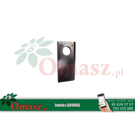 Nóż kosiarki rotacyjnej lewy 105*48*4 Tarup, Kverneland, Vicon 3755514100001