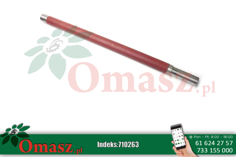 Wał napędu 73cm*35 wpust 40 z otworem rozrzutnik obornika