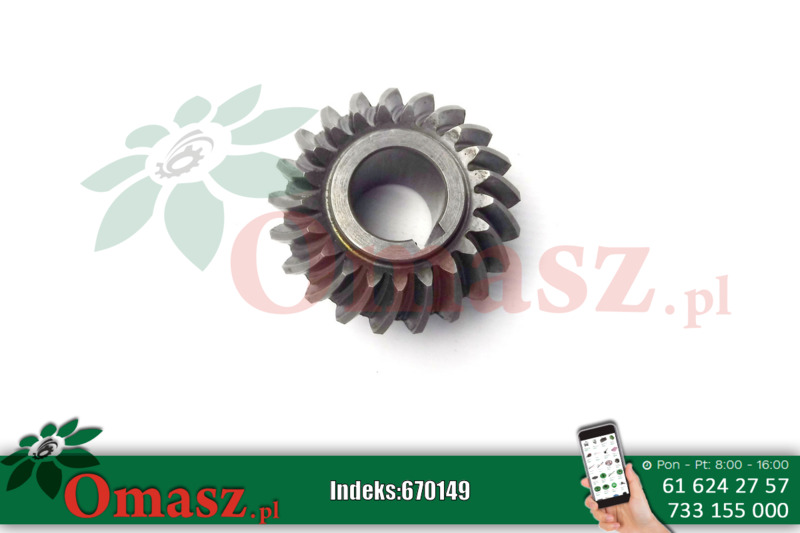 Koło zębate małe łukowe z-21 otwór 25mm, kosiarka 5036/01-066/1