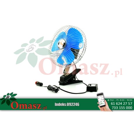 WENTYLATOR WIATRAK samochodowy obrotowy 12V klips