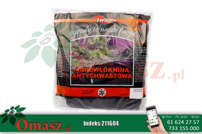 Agrowłóknina ściółkowa 1,6x5m antychwastowa