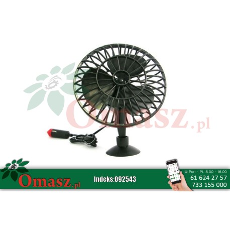 WENTYLATOR wiatrak samochodowy 12V przyssawka