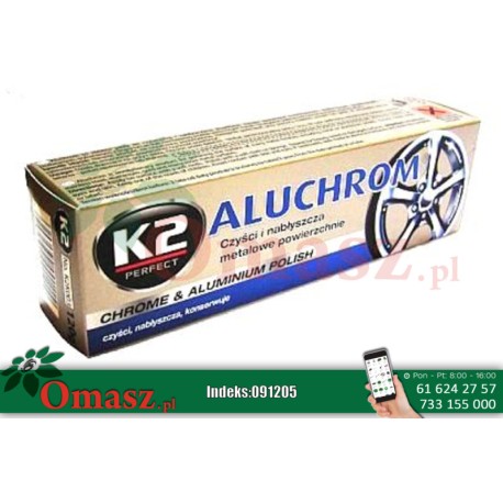 K2 Aluchrom pasta do czyszczenia chromu i aluminium - nabłyszcza 120g