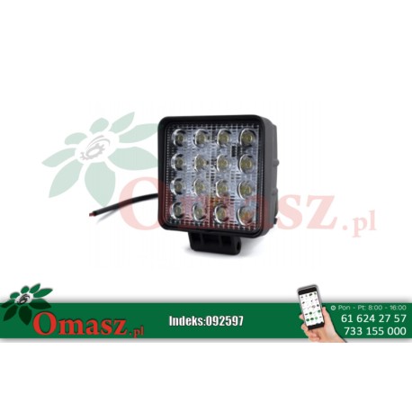 Lampa robocza 16 LED prostokątna
