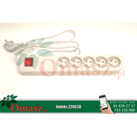 Przedłużacz z uziemieniem 1,5m