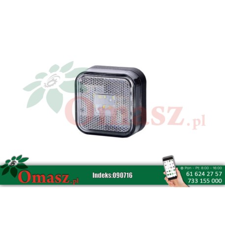 Lampa obrysowa LED kwadratowa, biała LD096
