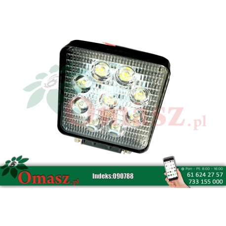 Lampa robocza LED kwadratowa 1500Lm, 9 led 7070010020
