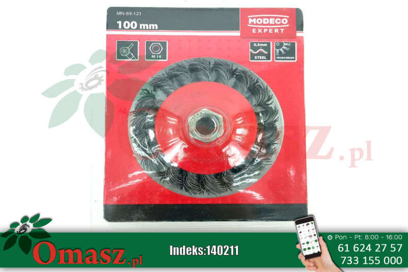 Szczotka tarczowa do elektronarzędzi 100mm gwint M14