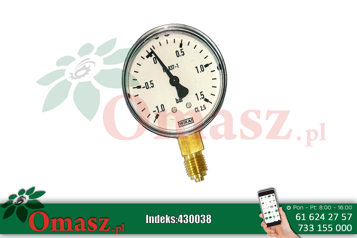 Manometr -1/+1,5 bar gwint 1/4 cala 4050840091