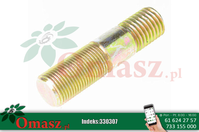 Śruba dwustronna wspornika zaczepu dolnego 3/4x7/8 MF3 MF4 1663963M1