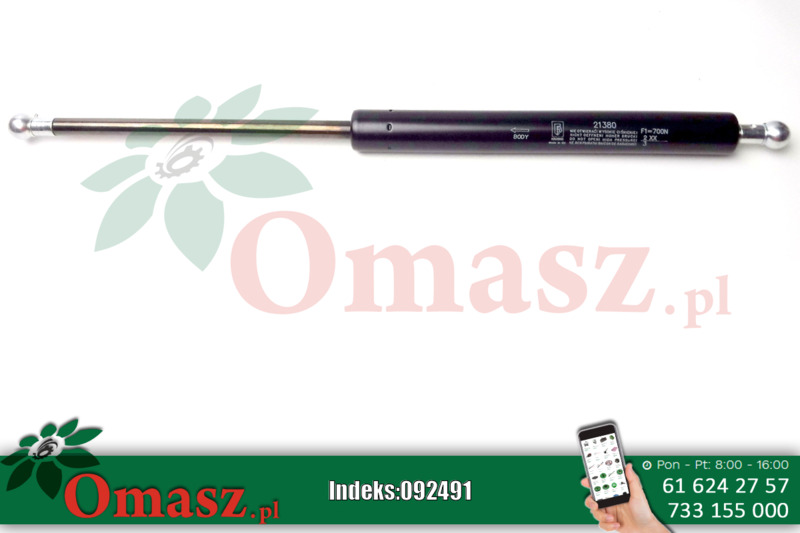 Amortyzator sprężyna gazowa L-502mm F-200N 7b-7b