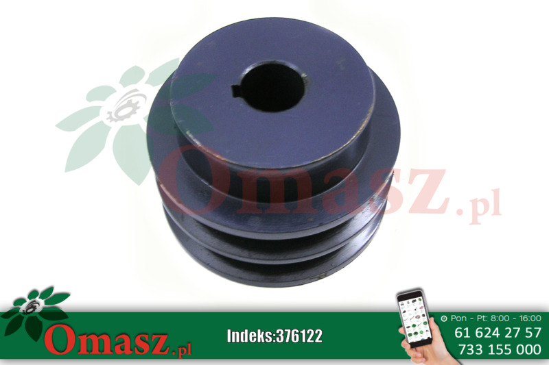 Koło pasowe podwójne 102mm pasek B 24mm klin 6mm (4cale )