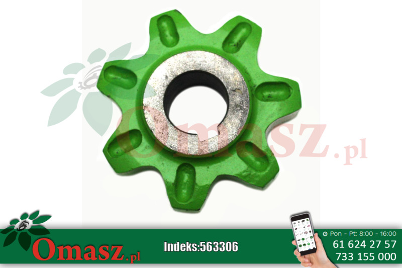 Koło łańcuchowe elewatora kombajn Claas, Z-7, fi 30mm z wpustem 674143-600