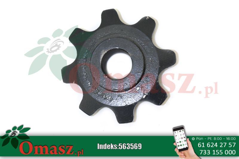 Koło przenośnika pochyłego Claas, Z-8, otwór 30mm 610688
