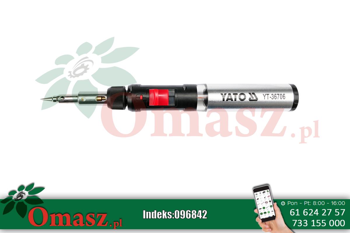 Lutownica, palnik, opalarka gazowa 3w1 z akcesoriami Yato YT-36706