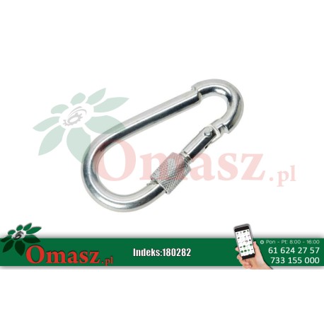 Karabińczyk skręcany z nakrętką zabezpieczającą 12mm