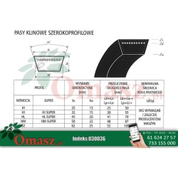 Pasek klinowy L 3200 Pix