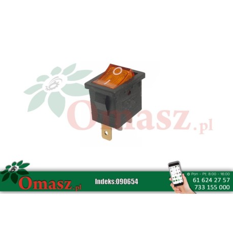 Włącznik mini 12V15A podświetlenie pomarańczowe XD-0032