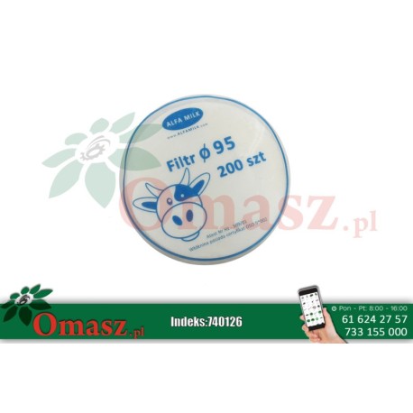 Filtry krążkowe Alfa Milk fi 95 200szt.