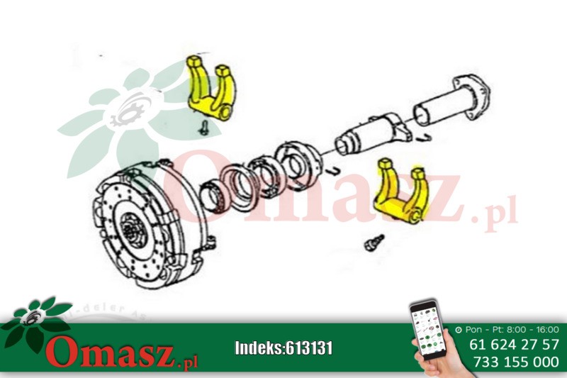 Widełki łożyska sprzęgłowego New Holland 4993814