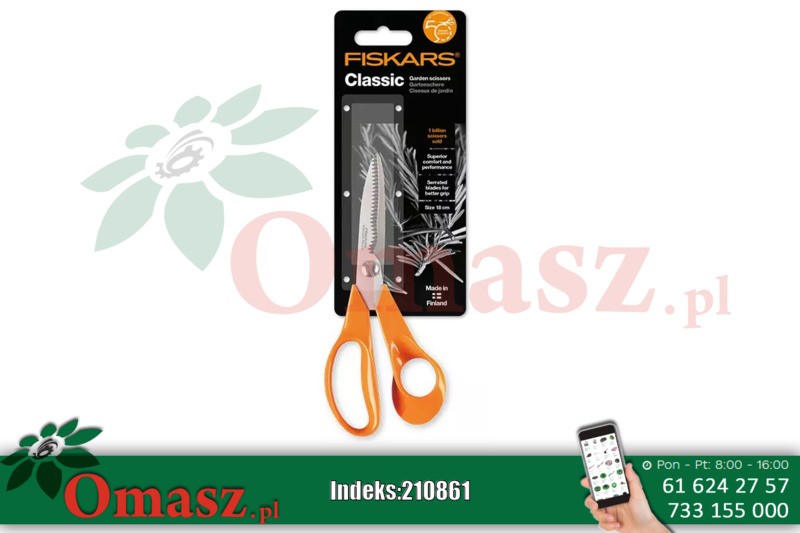 Fiskars nożyczki ogrodowe 18cm 1000555