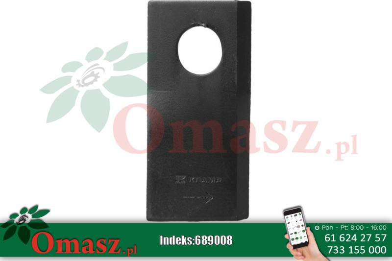 Nożyk kosiarki rotacyjnej prawy 105*4 Taarup 5385KT5514100001
