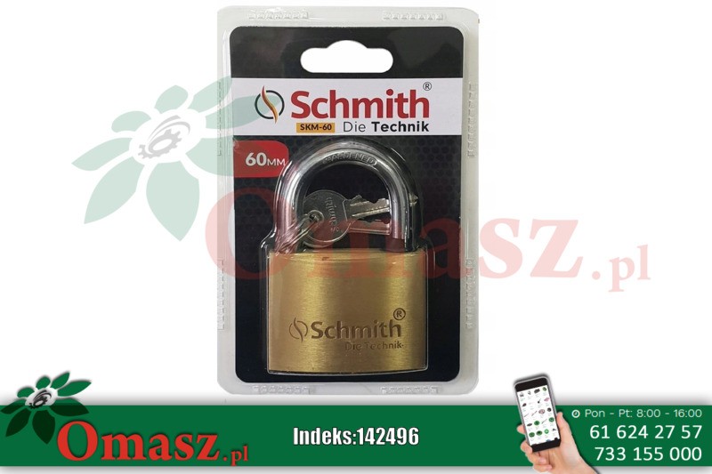 Kłódka mosiężna 60mm Schmith SKM-60
