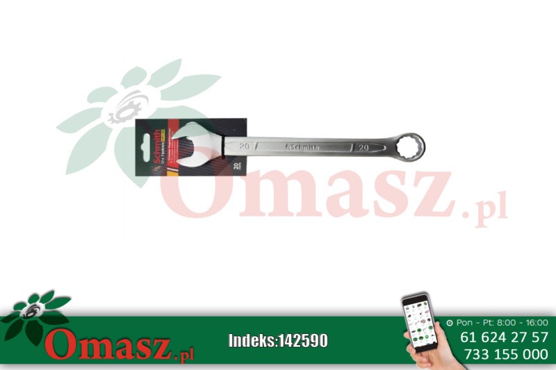 Klucz płasko-oczkowy satynowy 22mm Schmith SKPO-22S