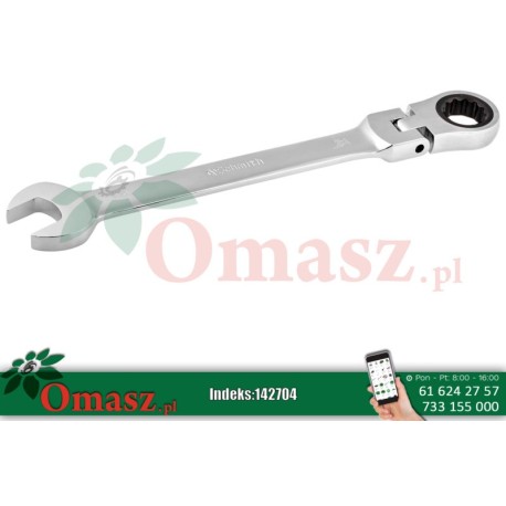 Klucz płasko-oczkowy z grzechotką 24mm Schmith łamany SKGL-24