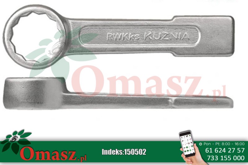 Klucz oczkowy jednostronny 38mm Kuźnia