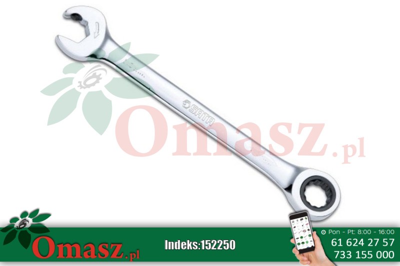 Klucz płasko-oczkowy 12mm z grzechotką Sata S43205