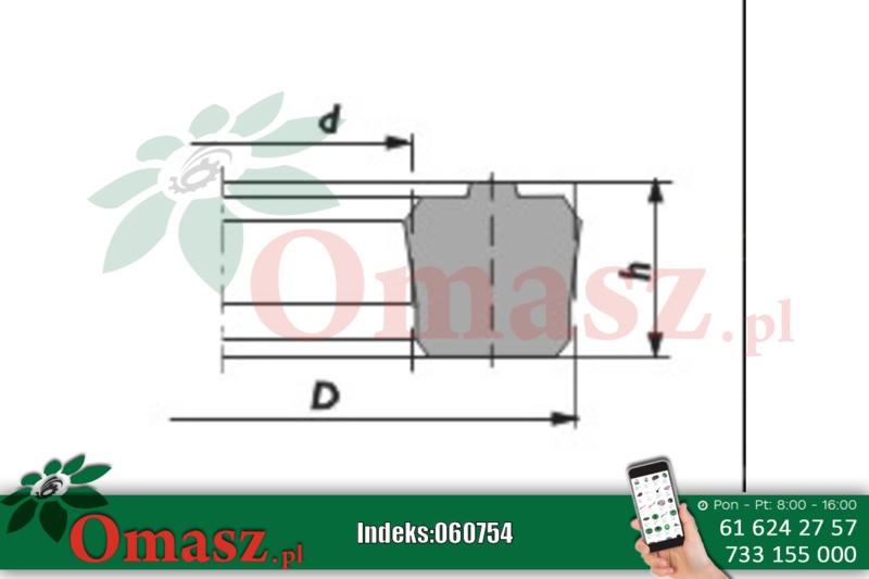 Pierścień uszczelniający U6 45*55*7,5