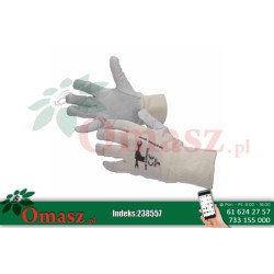 Rękawice z koziej skóry białe ze ściągaczem rozm. 11