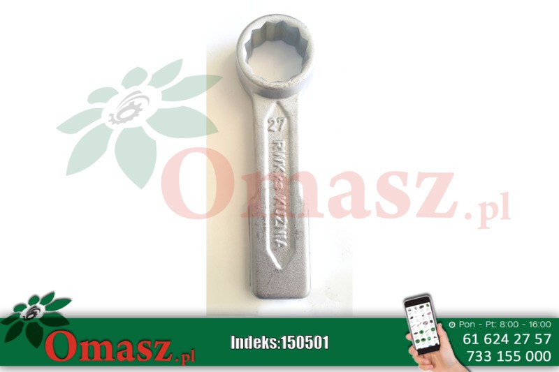 Klucz oczkowy jednostronny 27mm Kuźnia