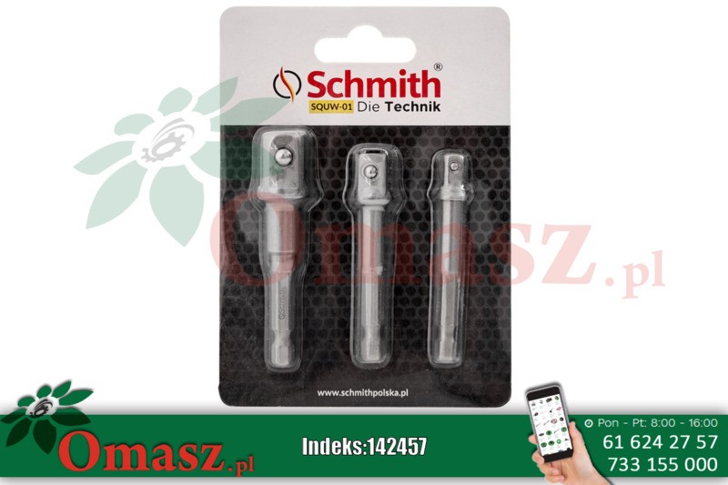 Komplet uchwytów do wkrętarki 3 szt. Schmith SQUW-01