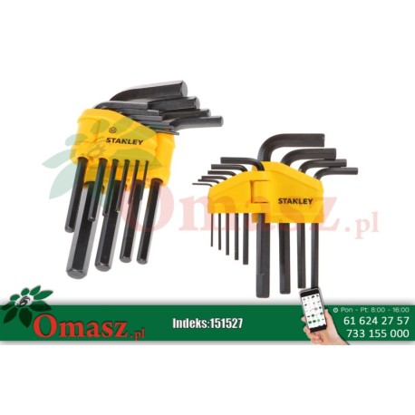 Zestaw kluczy imbusowych 10 sztuk Stanley S-69-253