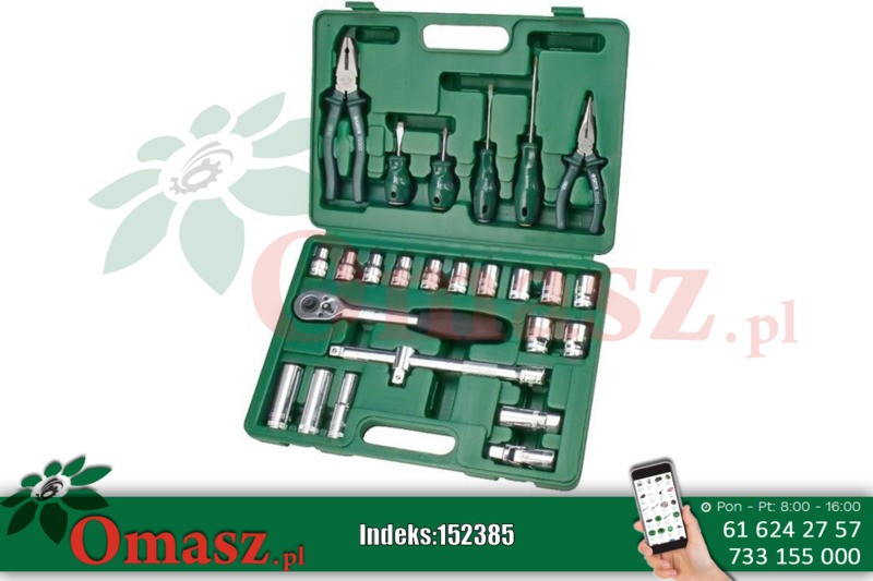 SATA S09501 zestaw kluczy nasadowych 1/2 26sztuk