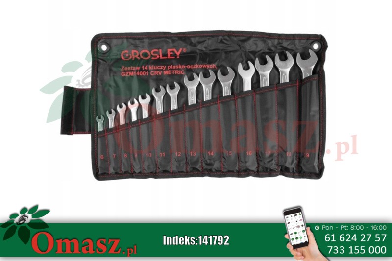 Zestaw kluczy płasko oczkowych 17 szt Schmith SQKPO-02