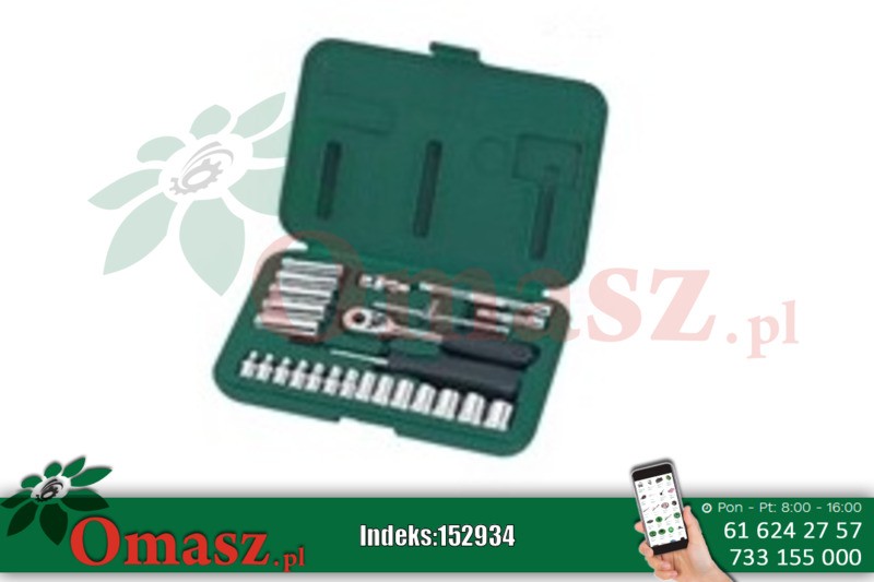 Zestaw 25 szt. kluczy nasadowych 1/4' metrycznych w walizce SATA s09001