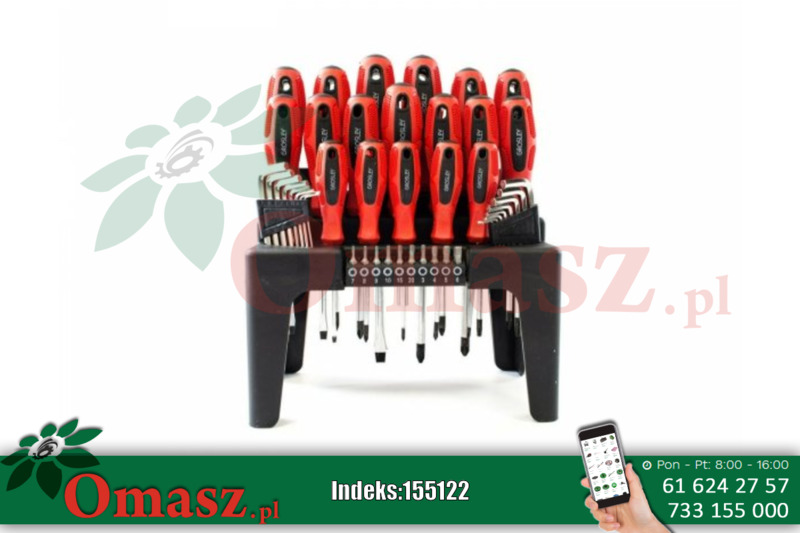 Zestaw 44 szt. wkrętaków, bitów i kluczy trzpieniowych na stojaku Grosley GWZ44011