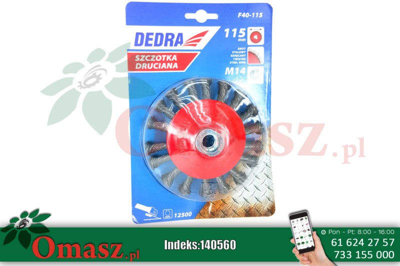 Szczotka tarczowa do elektronarzędzi 115mm drut skrętny