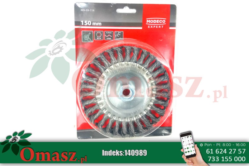 Szczotka tarczowa do elektronarzędzi 150mm drut skrętny