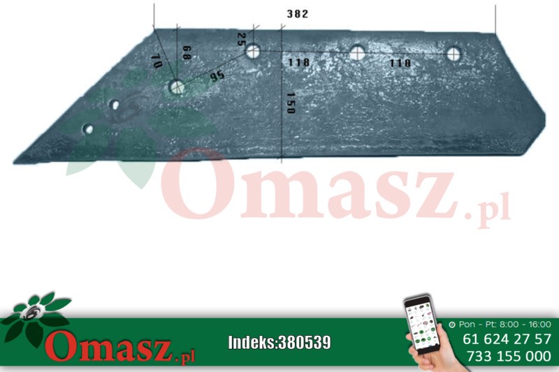 Kverneland lemiesz 16 lewy 073005