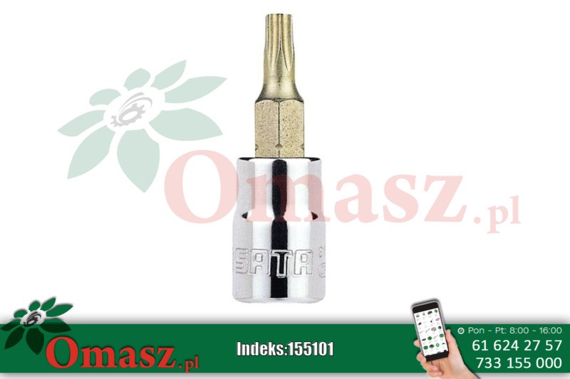 Klucz nasadowy 1/4' T10 bit torx Sata S21102