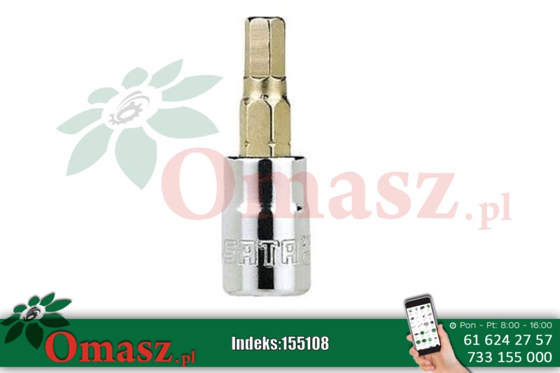 Klucz nasadowy 1/4' 5mm bit hex Sata S21203