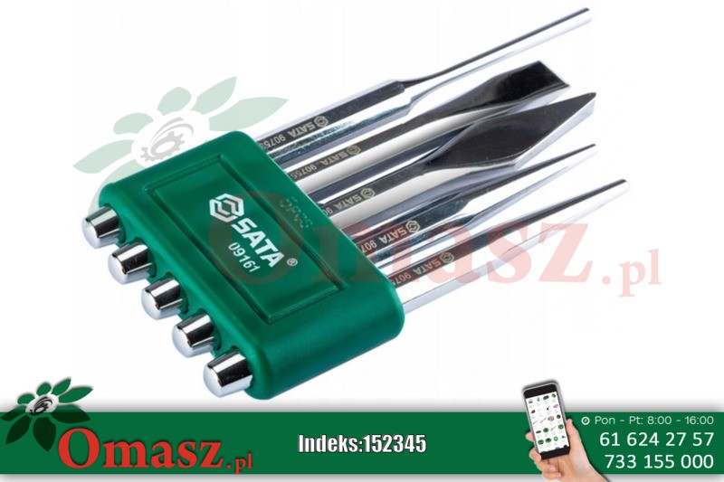 Zestaw 5 przecinaków (punktak, wybijak, przecinak) Sata S09161