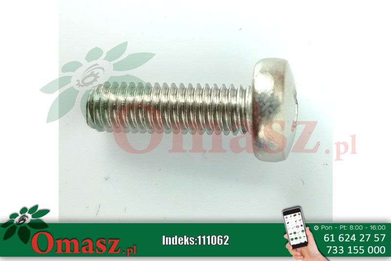 Wkręt 5*16 7985 nierdzewny - z łbem grzybkowy
